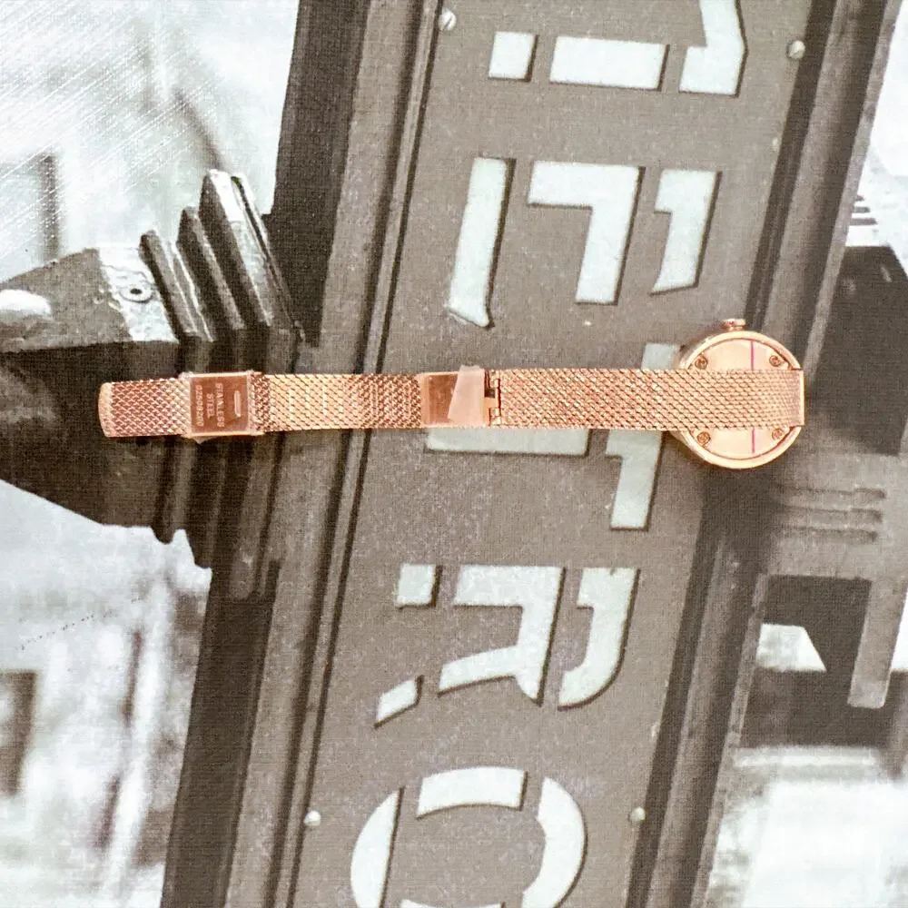 Emporio Armani AR11416 Rosa Rose‑Gold Watch, 26mm Mesh Band Ladies Watch